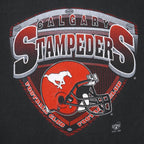 CFL (Watson's) - Calgary Stampeders Helmet T-Shirt 1995 Large Vintage Retro