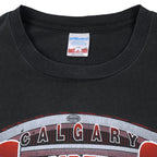 CFL (Watson's) - Calgary Stampeders Helmet T-Shirt 1995 Large Vintage Retro