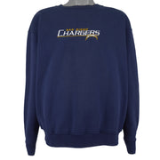 NFL - San Diego Chargers Embroidered Crew Neck Sweatshirt 1990s Large Vintage Retro Football