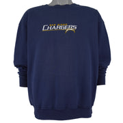 NFL - San Diego Chargers Embroidered Crew Neck Sweatshirt 1990s Large Vintage Retro Football