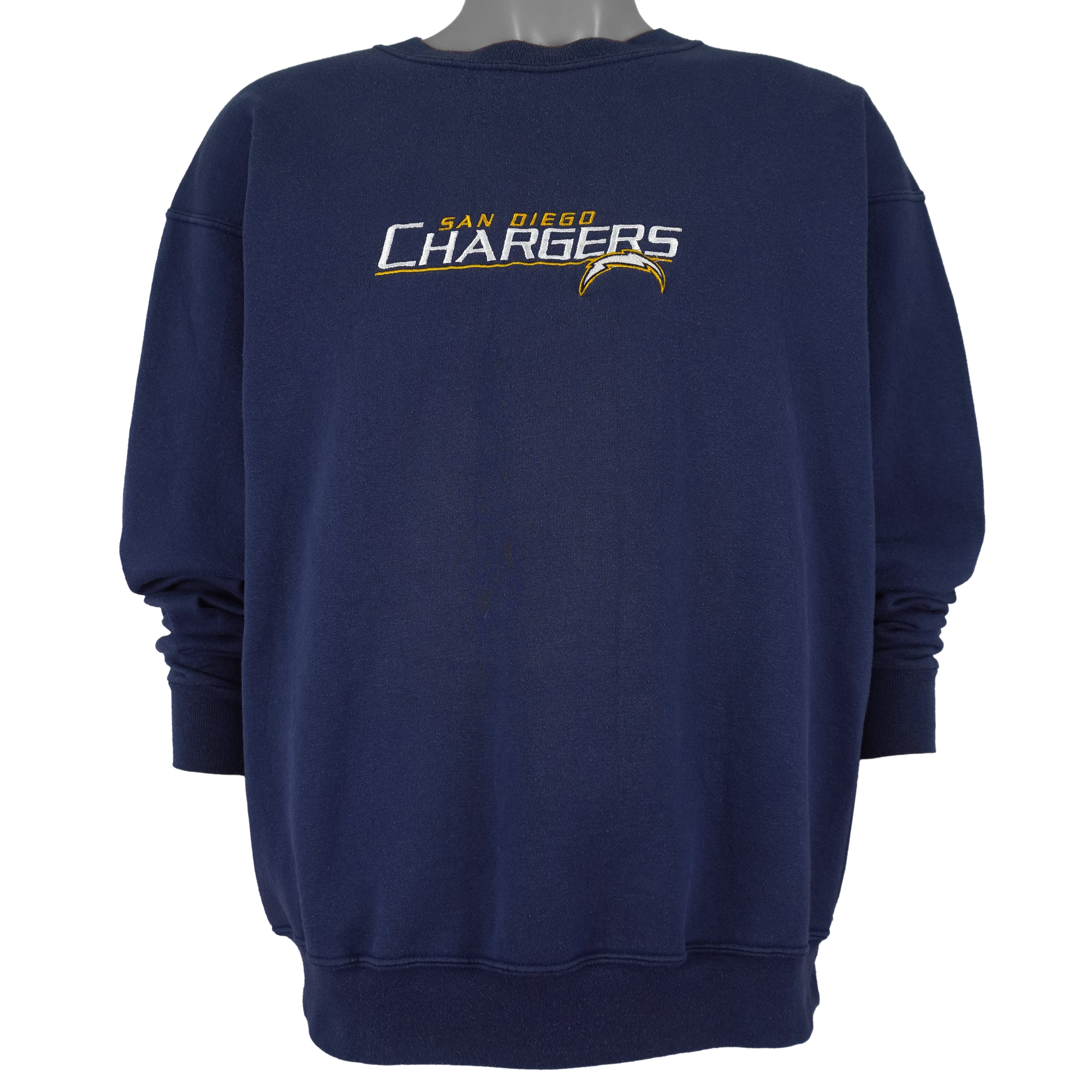 NFL - San Diego Chargers Embroidered Crew Neck Sweatshirt 1990s Large Vintage Retro Football