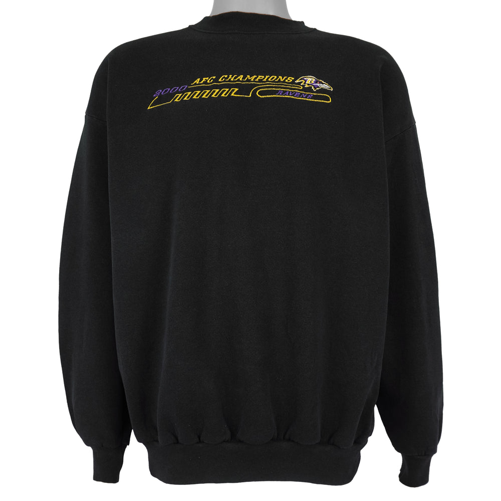 NFL (Logo Athletic) - Baltimore Ravens Crew Neck Sweatshirt 2000 Large Vintage Retro Football