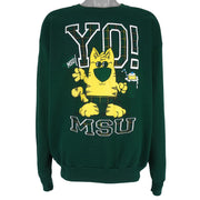 NCAA (Lee) - Michigan State Spartans, MSU Yo! Spell-Out Crew Neck Sweatshirt 1990s X-Large Vintage Retro