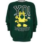 NCAA (Lee) - Michigan State Spartans, MSU Yo! Spell-Out Crew Neck Sweatshirt 1990s X-Large Vintage Retro