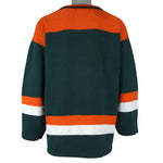 NCAA (J Plus) - Miami Hurricanes Embroidered Jersey 1990s Large Vintage Retro