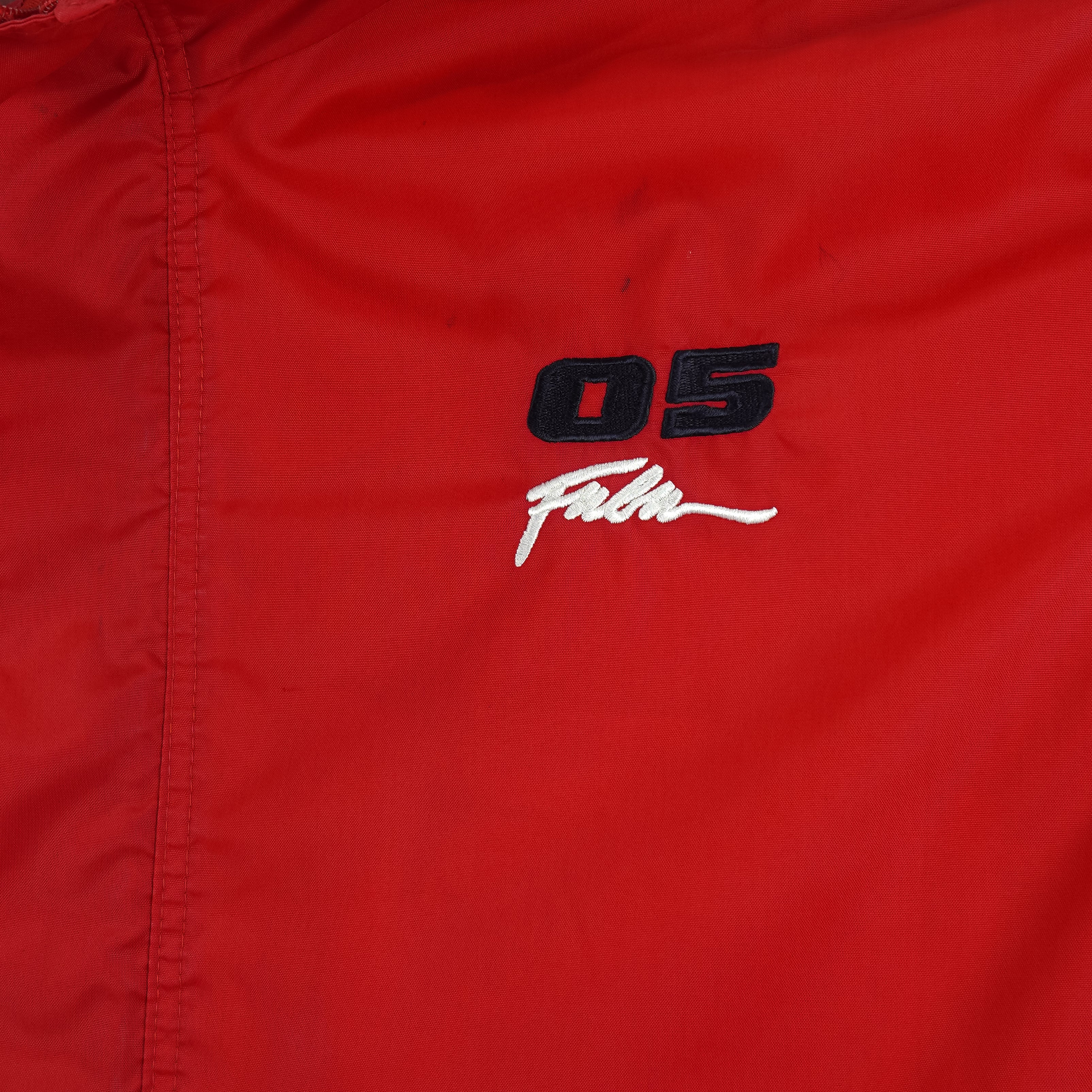 FUBU - Red Fubu Sports Taped Logo Track Jacket 1990s X-Large Vintage Retro
