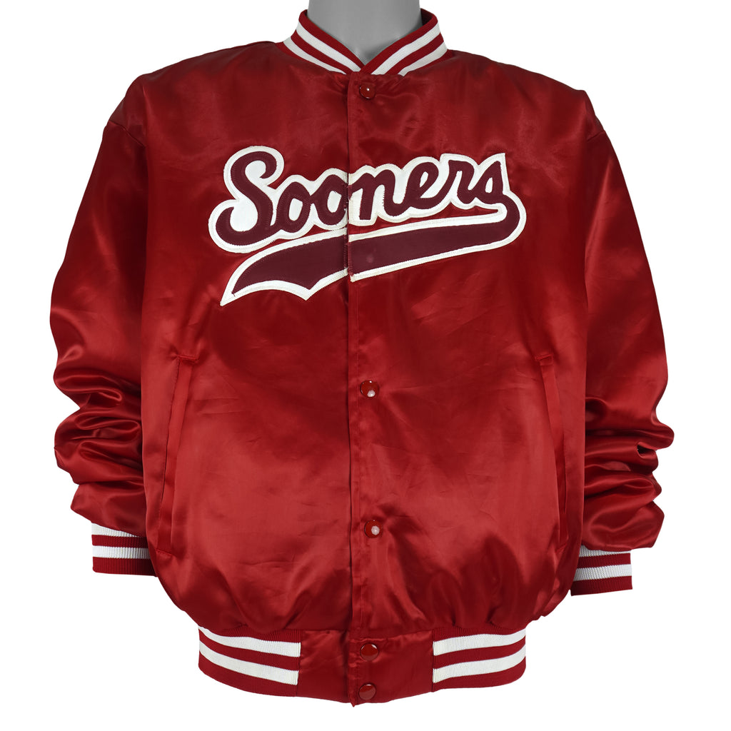 NCAA (Swingster) - Red Oklahoma Sooners Bomber Jacket 1990s X-Large Vintage Retro