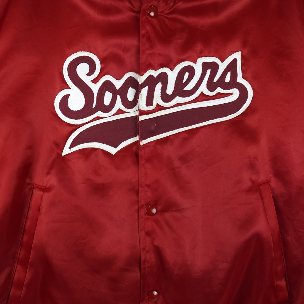 NCAA (Swingster) - Red Oklahoma Sooners Bomber Jacket 1990s X-Large Vintage Retro