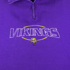 NFL (Cadre Athletic) - Minnesota Vikings Embroidered 1/4 Zip-Up Sweatshirt 1990s X-Large Vintage Retro Football