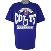 NFL (Bike) - Indianapolis Colts Football Big Spell-Out T-Shirt 1994 X-Large Vintage Retro Football