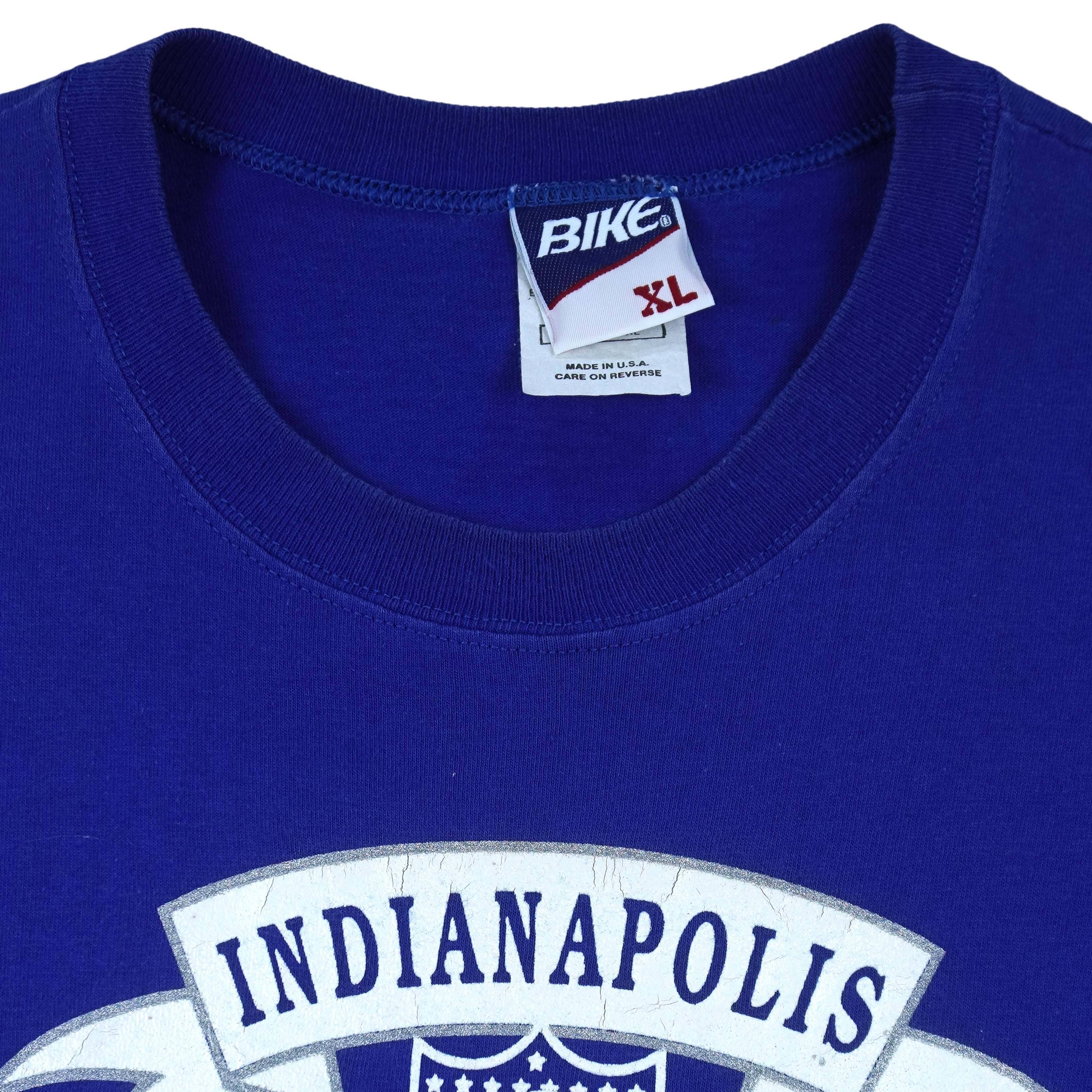 NFL (Bike) - Indianapolis Colts Football Big Spell-Out T-Shirt 1994 X-Large Vintage Retro Football