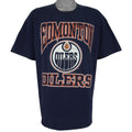 NHL (Gildan) - Edmonton Oilers Big Logo T-Shirt 1990s X-Large Vintage Retro Hockey