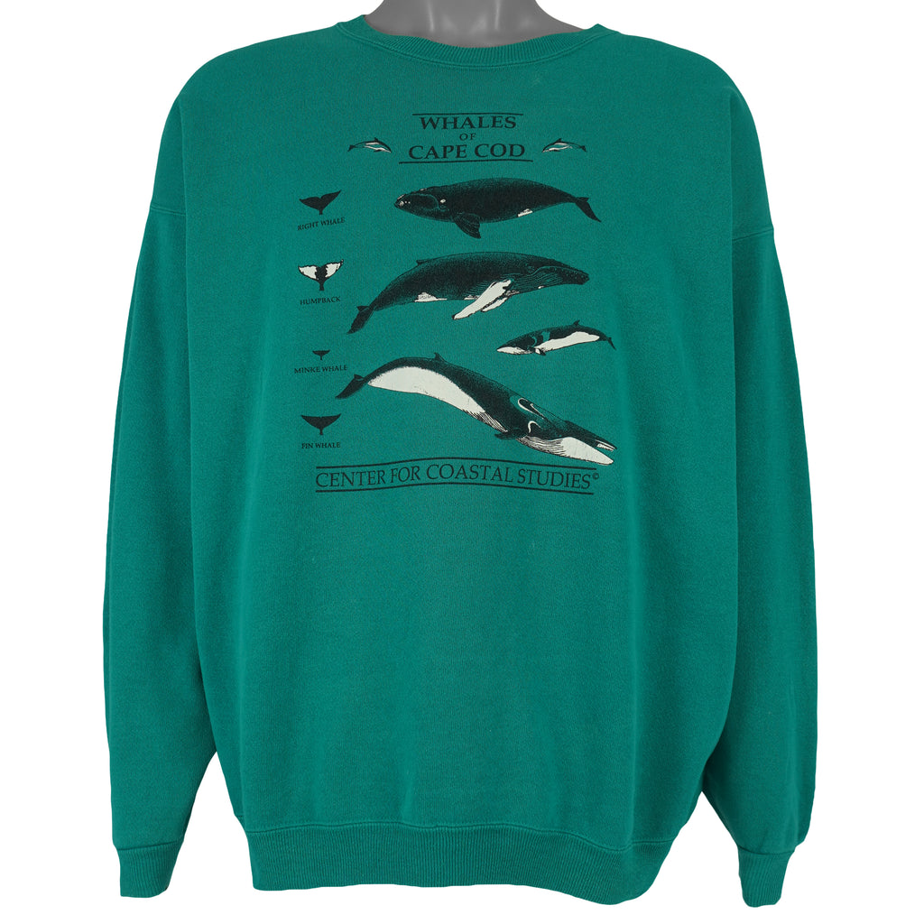 Vintage (Hanes) - Whales of Cape Cod Crew Neck Sweatshirt 1990s X-Large Vintage Retro