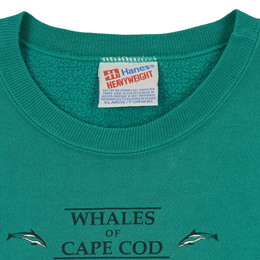 Vintage (Hanes) - Whales of Cape Cod Crew Neck Sweatshirt 1990s X-Large Vintage Retro