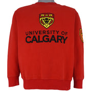 Vintage - University of Calgary Spell-Out Crew Neck Sweatshirt 1990s Small Vintage Retro Football