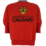 Vintage - University of Calgary Spell-Out Crew Neck Sweatshirt 1990s Small Vintage Retro Football