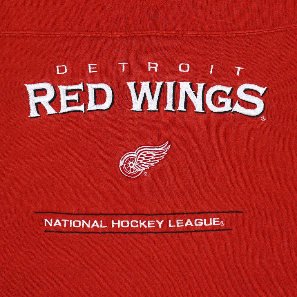 NHL (Lee) - Detroit Red Wings Crew Neck Sweatshirt 1990s Medium Vintage Retro Hockey