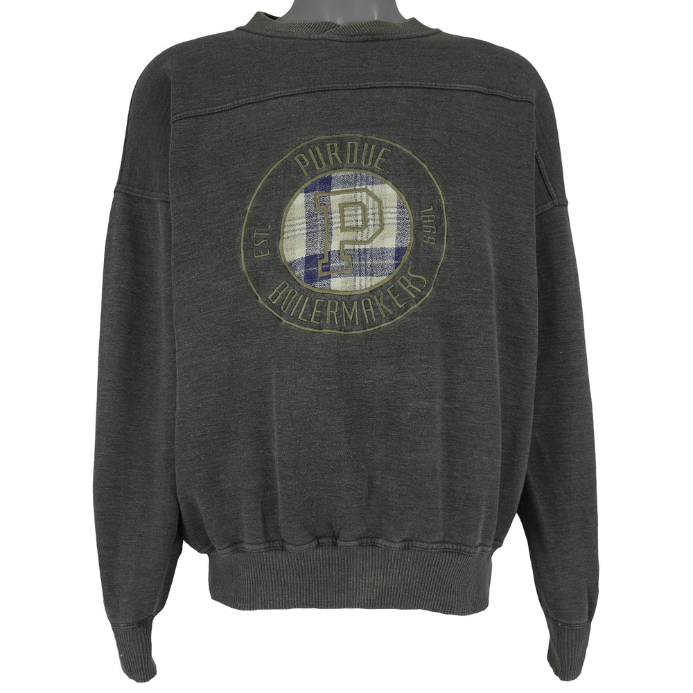 NCAA (CS) - Purdue Boilermakers Embroidered Sweatshirt 1990s Large Vintage Retro