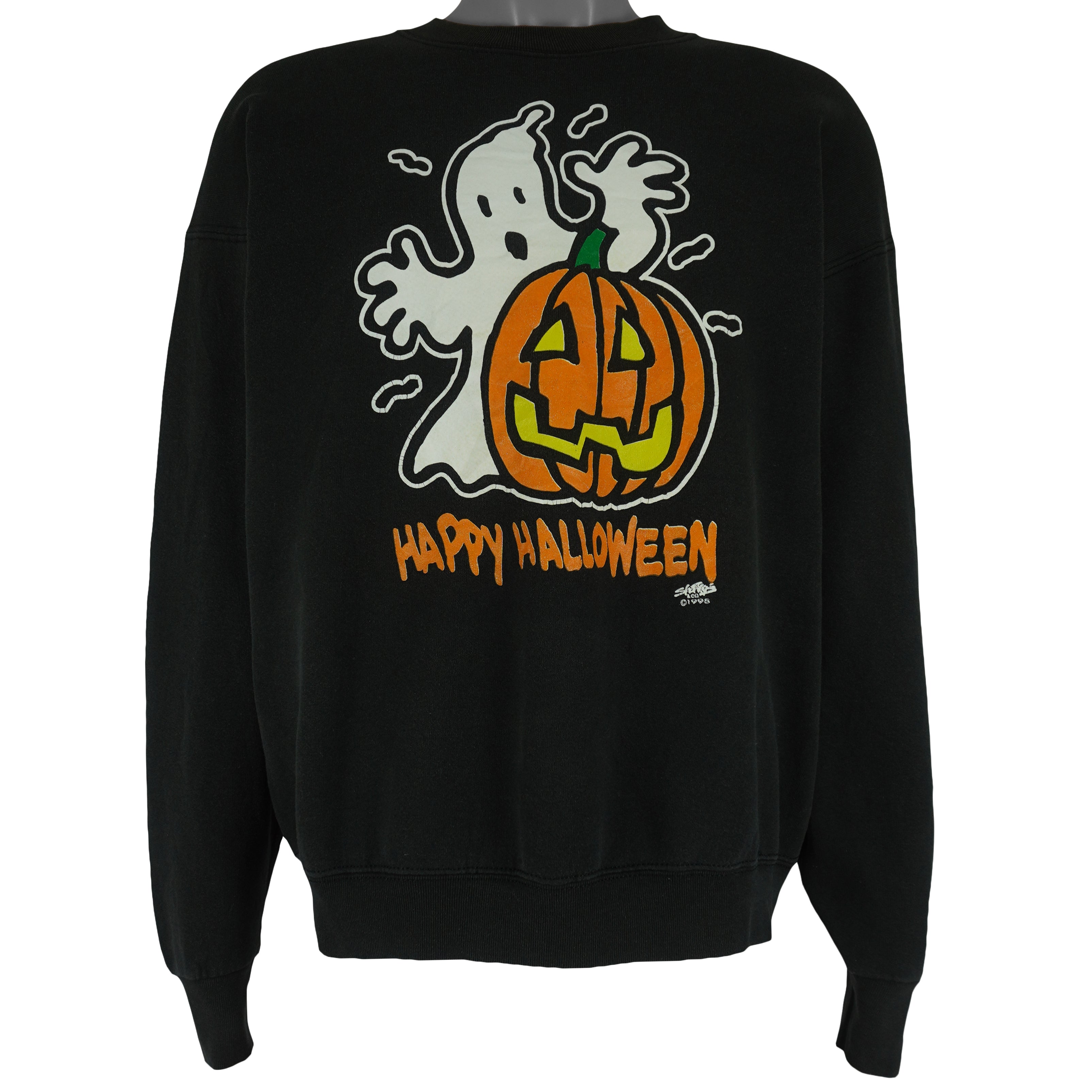 Vintage - Happy Halloween Crew Neck Sweatshirt 1995 X-Large Vintage Retro