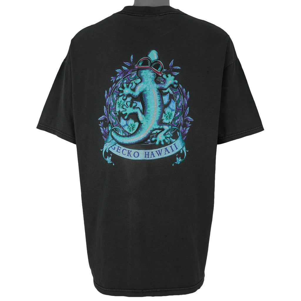 Vintage - Black Gecko Hawaii T-Shirt 1990s X-Large Vintage Retro