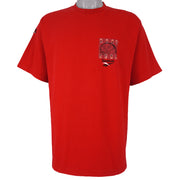 Reebok - Red Hoop Gear T-Shirt 1990s Large Vintage Retro