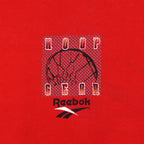 Reebok - Red Hoop Gear T-Shirt 1990s Large Vintage Retro