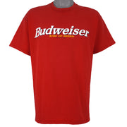 Budweiser - Red King Of Beer Spell-Out T-Shirt 1999 X-Large Vintage Retro