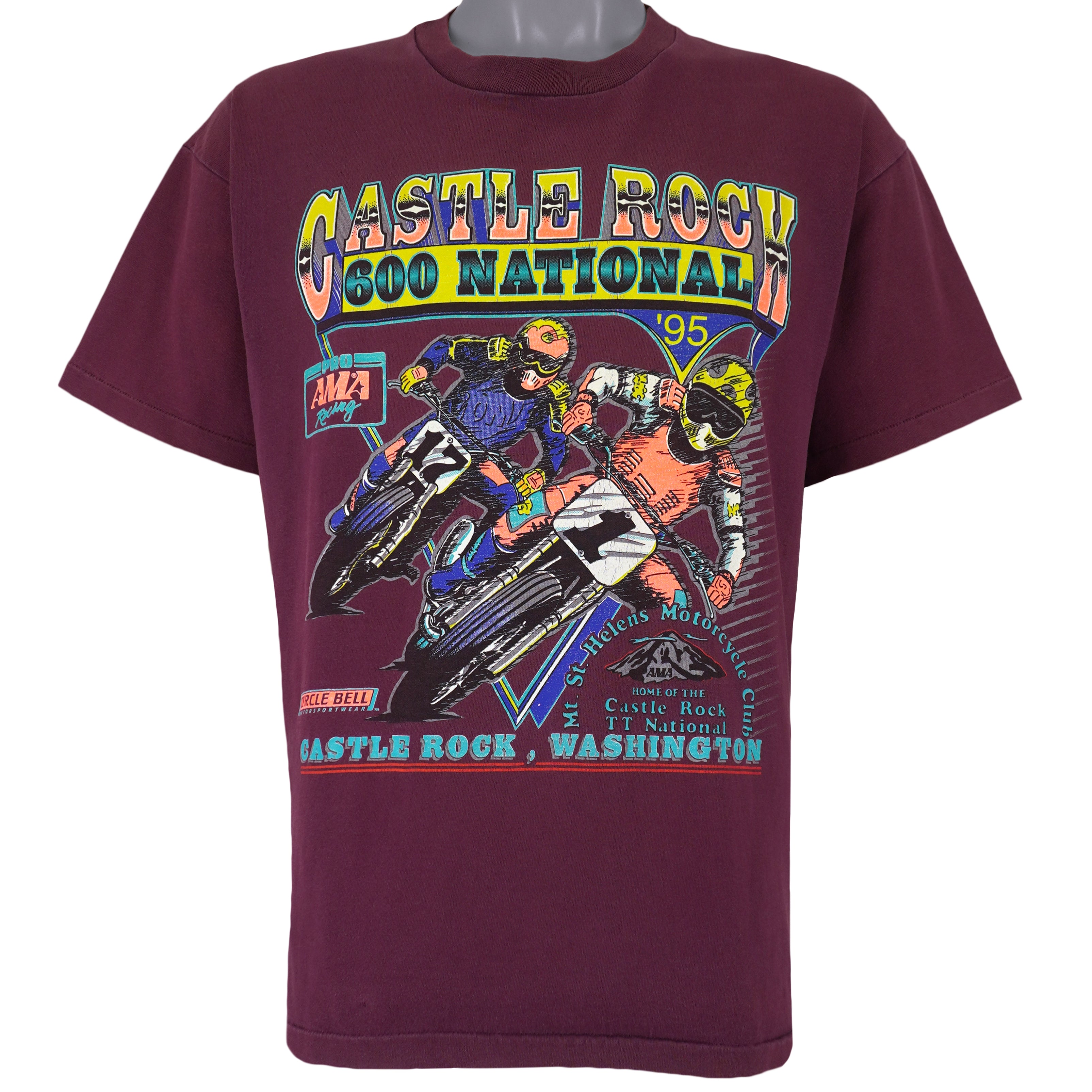 Vintage (Anvil) - Castle Rock 600 National T-Shirt 1995 Large Vintage Retro