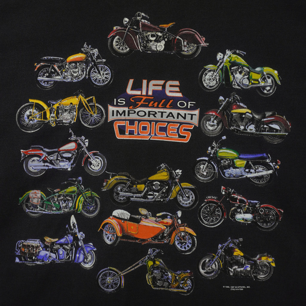 Vintage (Gildan) - Life Is Full Of Important Choices T-Shirt 1997 X-Large Vintage Retro