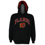 Reebok - Calgary Flames Hooded Sweatshirt 1990s Large Vintage Retro Hockey