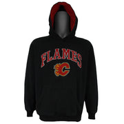 Reebok - Calgary Flames Hooded Sweatshirt 1990s Large Vintage Retro Hockey