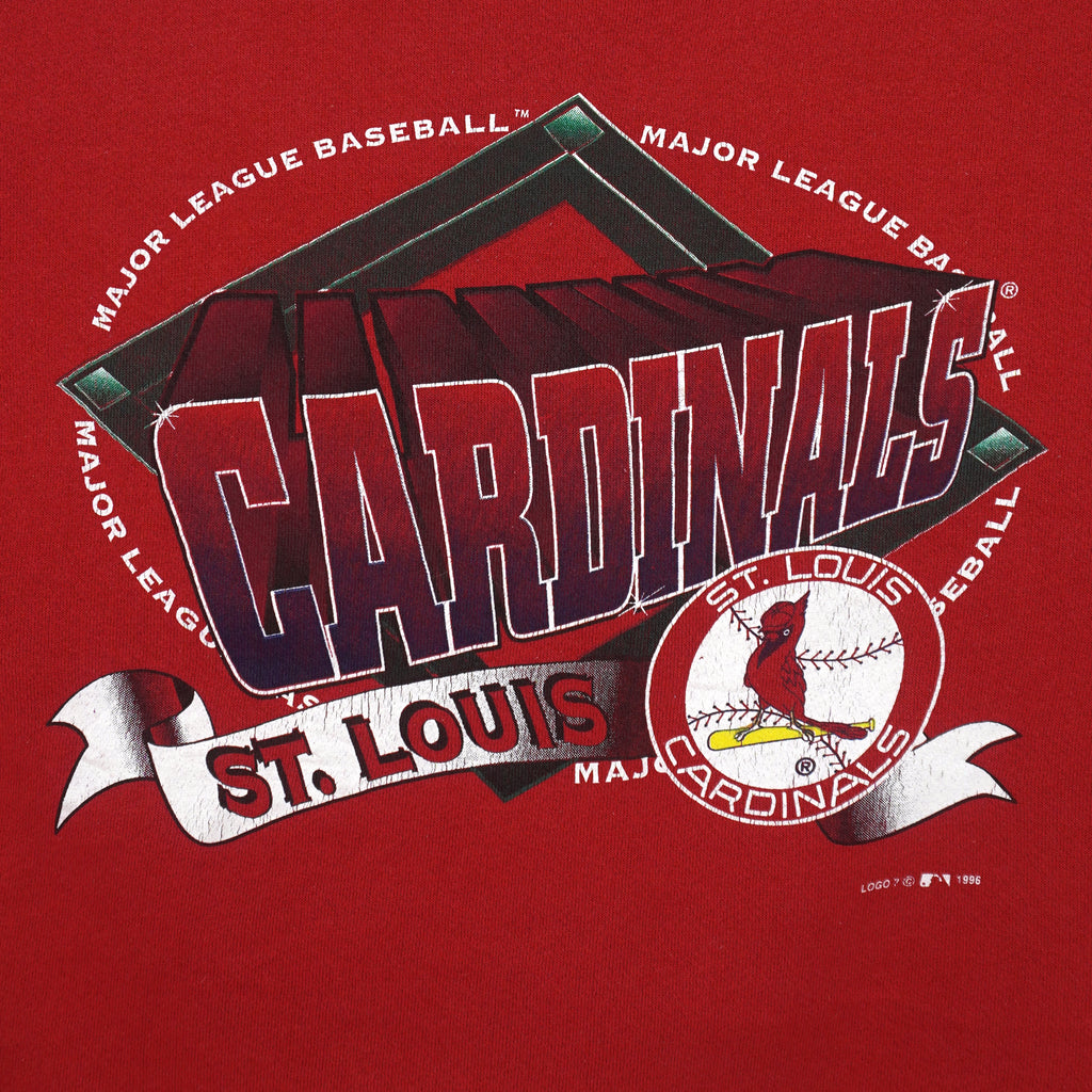 MLB (Logo 7) - St. Louis Cardinals Crew Neck Sweatshirt 1996 X-Large Vintage Retro Baseball