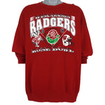 NCAA (Jerzees) - Wisconsin Badgers Rose Bowl Sweatshirt 1994 3X-Large Vintage Retro