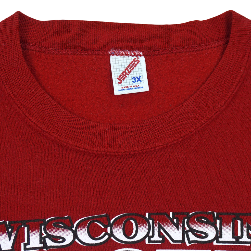NCAA (Jerzees) - Wisconsin Badgers Rose Bowl Sweatshirt 1994 3X-Large Vintage Retro