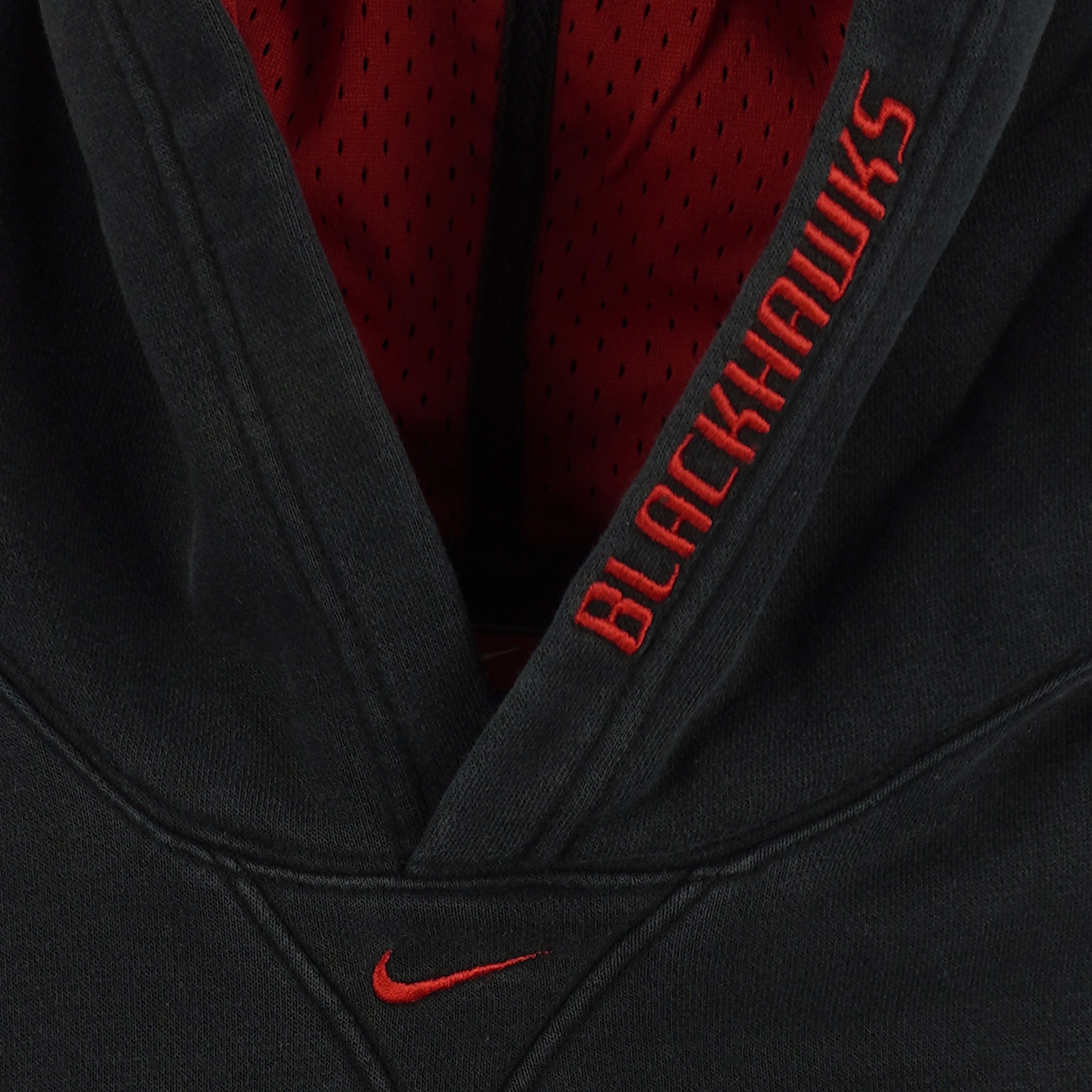 Nike - Chicago Blackhawks Hooded Sweatshirt 1990s Medium Vintage Retro Hockey