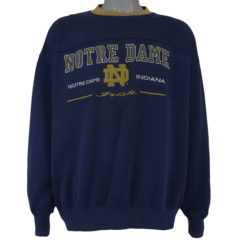 NCAA - Notre Dame Indiana Crew Neck Sweatshirt 1990s X-Large Vintage Retro