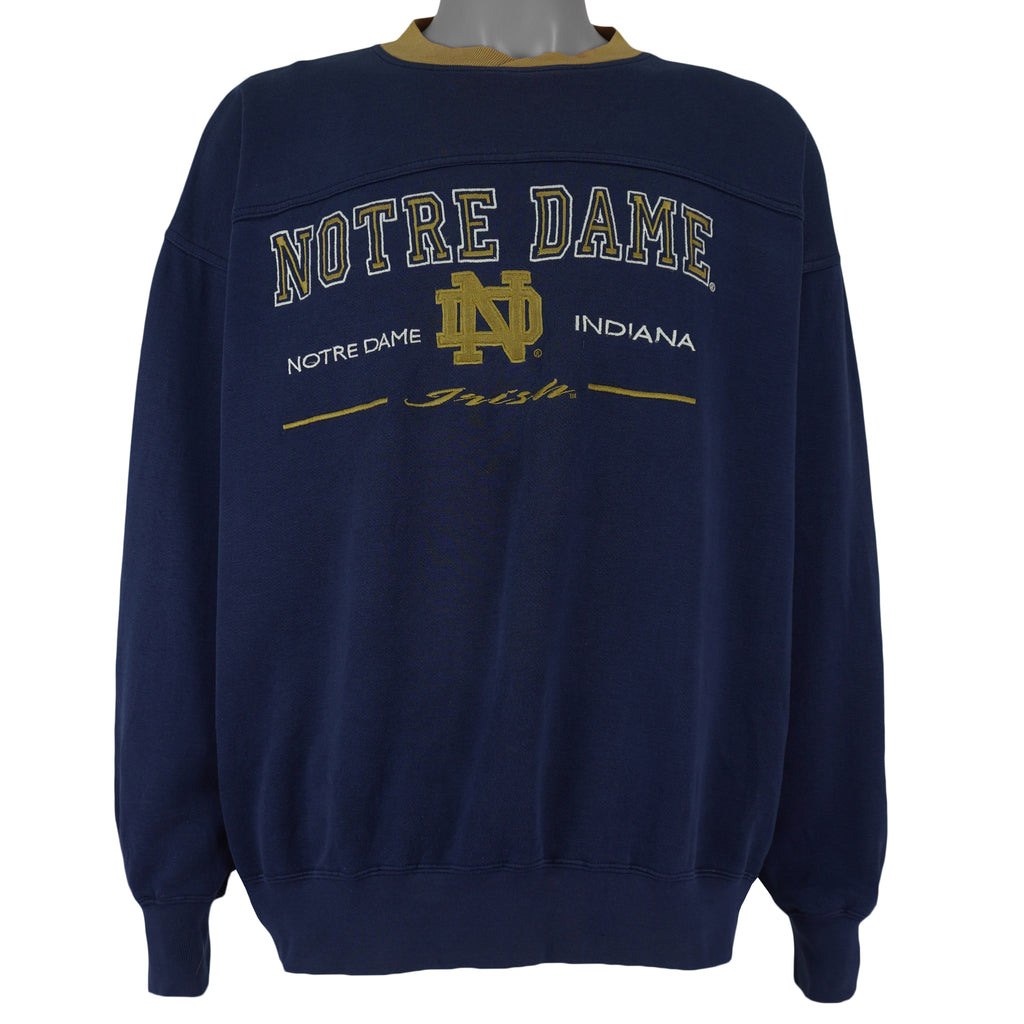 NCAA - Notre Dame Indiana Crew Neck Sweatshirt 1990s X-Large Vintage Retro