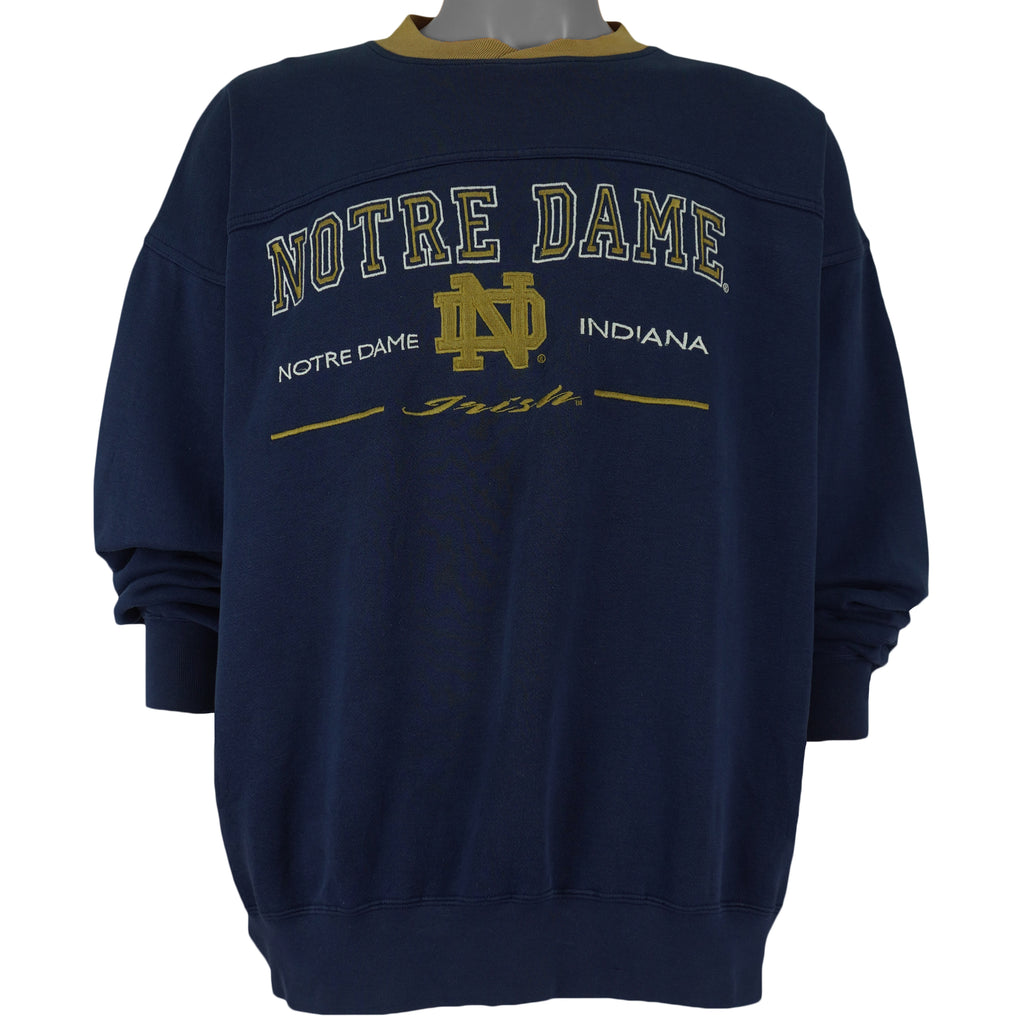 NCAA - Notre Dame Indiana Crew Neck Sweatshirt 1990s X-Large Vintage Retro
