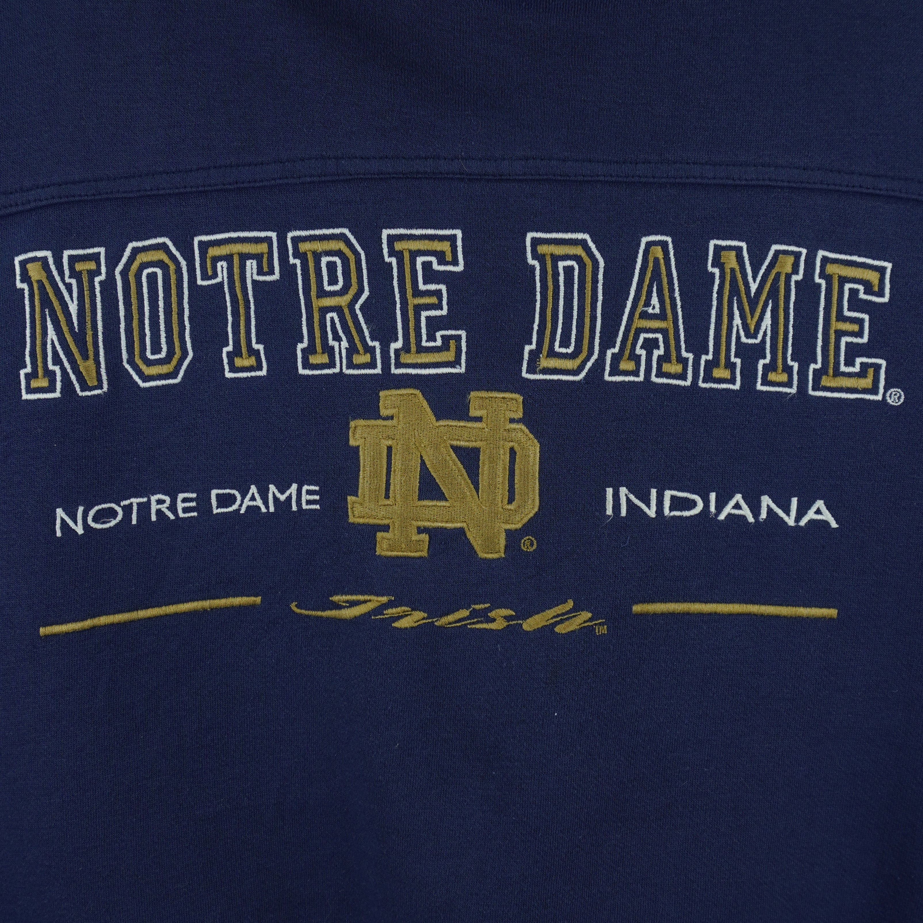 NCAA - Notre Dame Indiana Crew Neck Sweatshirt 1990s X-Large Vintage Retro