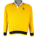 Ralph Lauren (Polo Sport) - Yellow 1/4 Button-Up Sweatshirt 1990s Small Vintage Retro