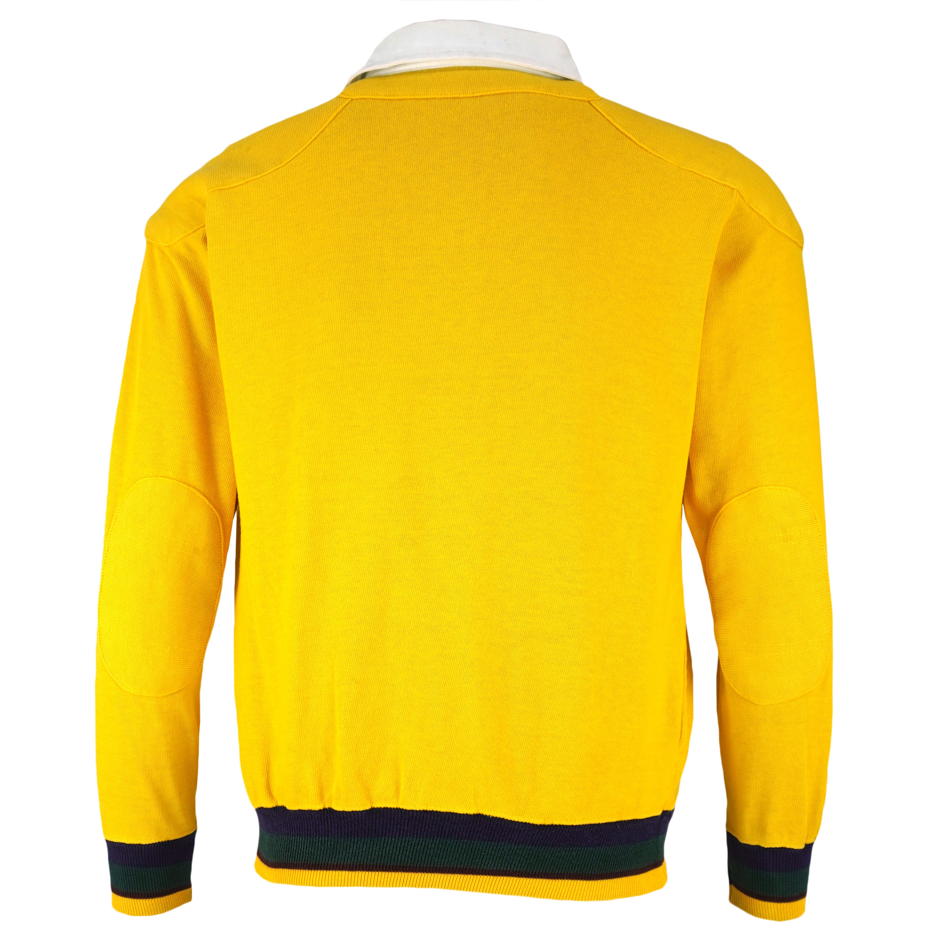 Ralph Lauren (Polo Sport) - Yellow 1/4 Button-Up Sweatshirt 1990s Small Vintage Retro