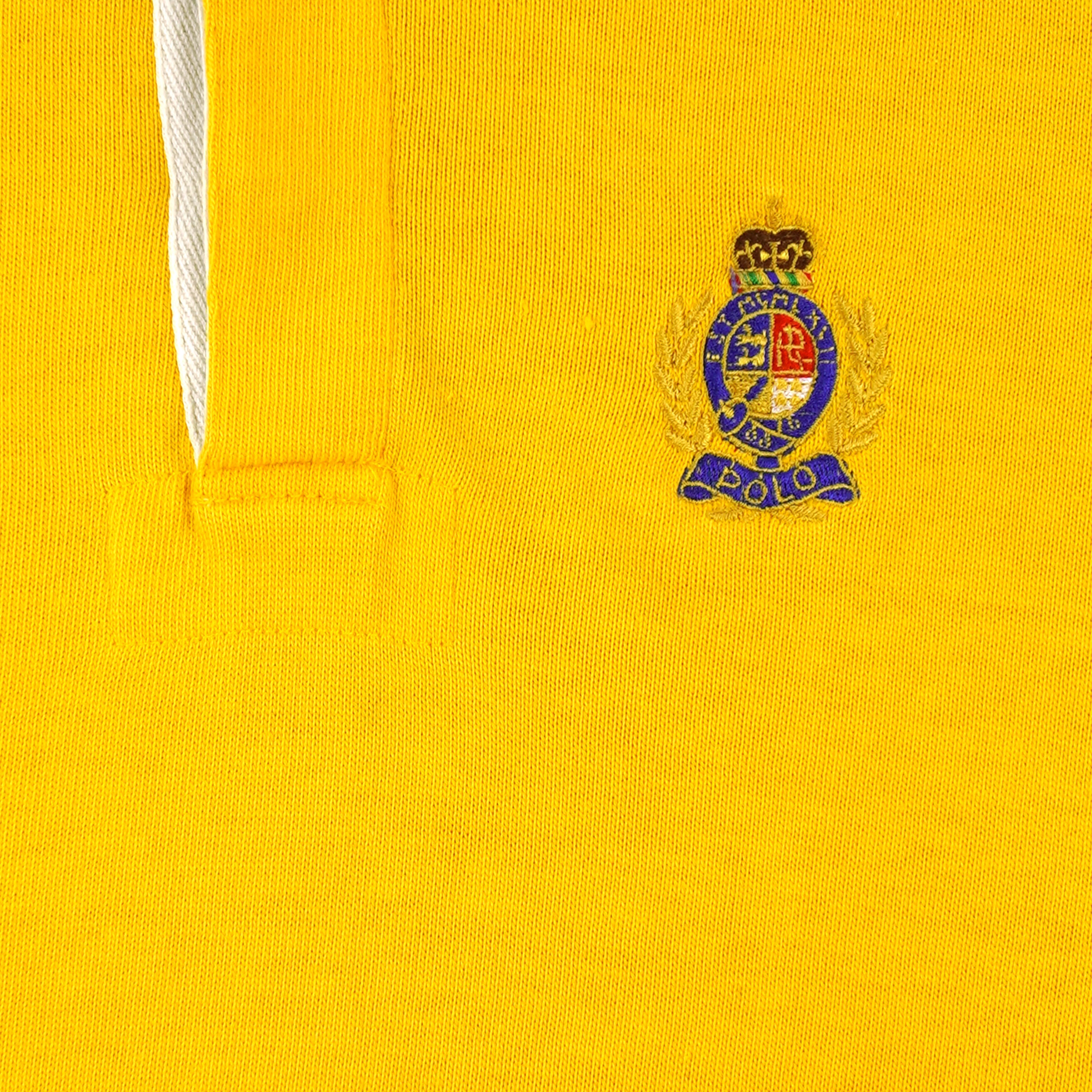 Ralph Lauren (Polo Sport) - Yellow 1/4 Button-Up Sweatshirt 1990s Small Vintage Retro