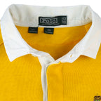 Ralph Lauren (Polo Sport) - Yellow 1/4 Button-Up Sweatshirt 1990s Small Vintage Retro