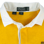 Ralph Lauren (Polo Sport) - Yellow 1/4 Button-Up Sweatshirt 1990s Small Vintage Retro