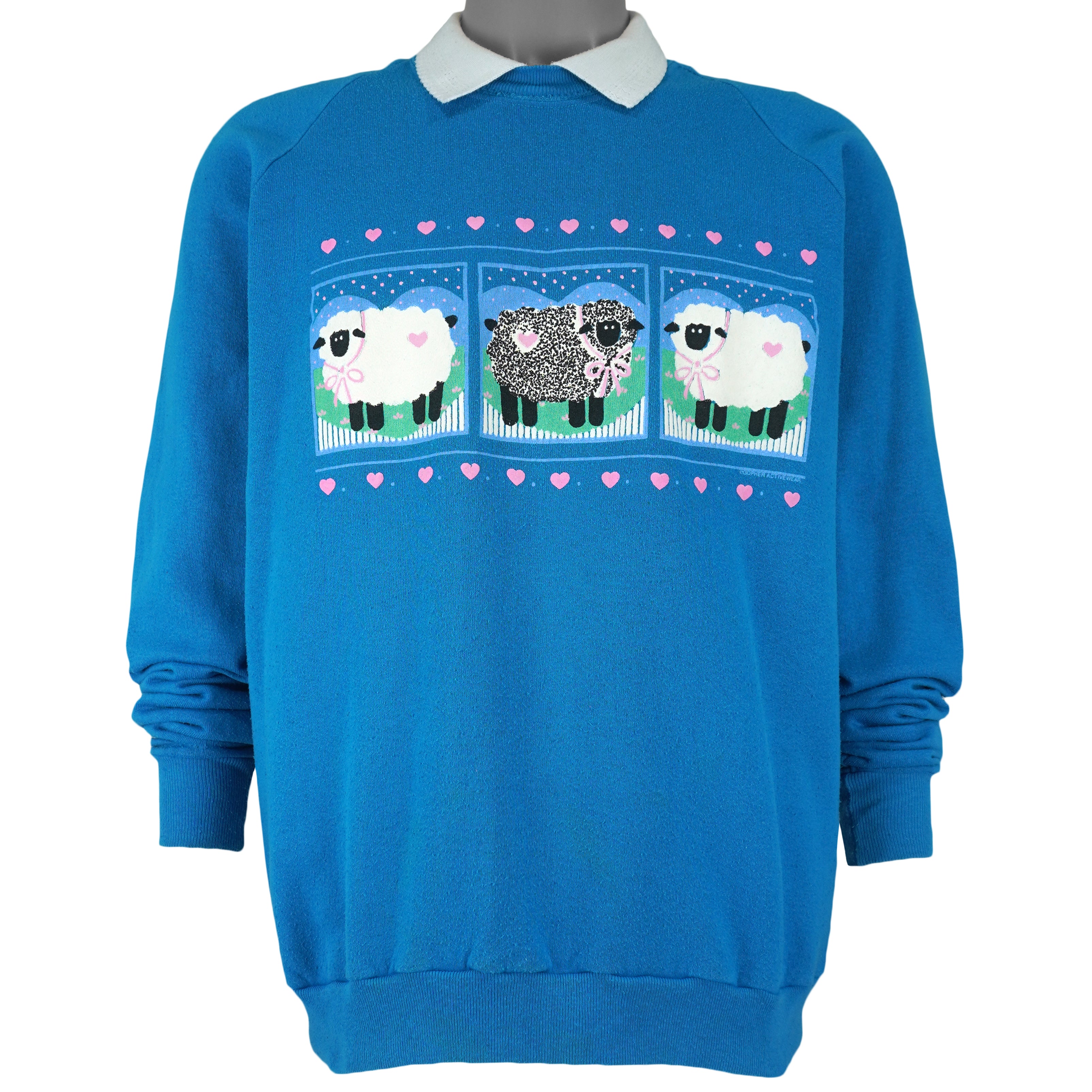 Vintage (Jerzees) - Three Sheep Crew Neck Sweatshirt 1990s X-Large Vintage Retro