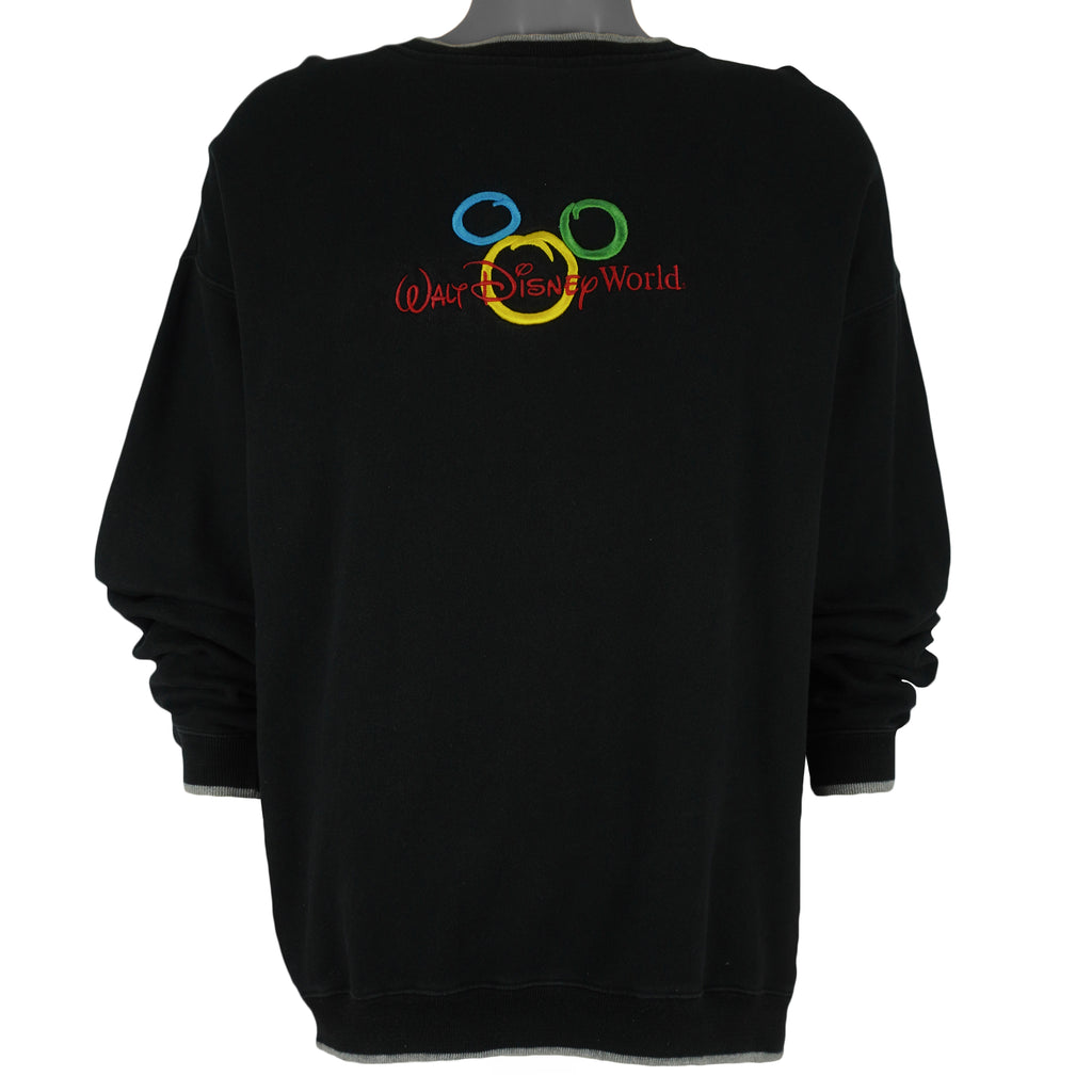 Disney - Walt Disney World Embroidered Spell-Out Sweatshirt 2000 X-Large Vintage Retro