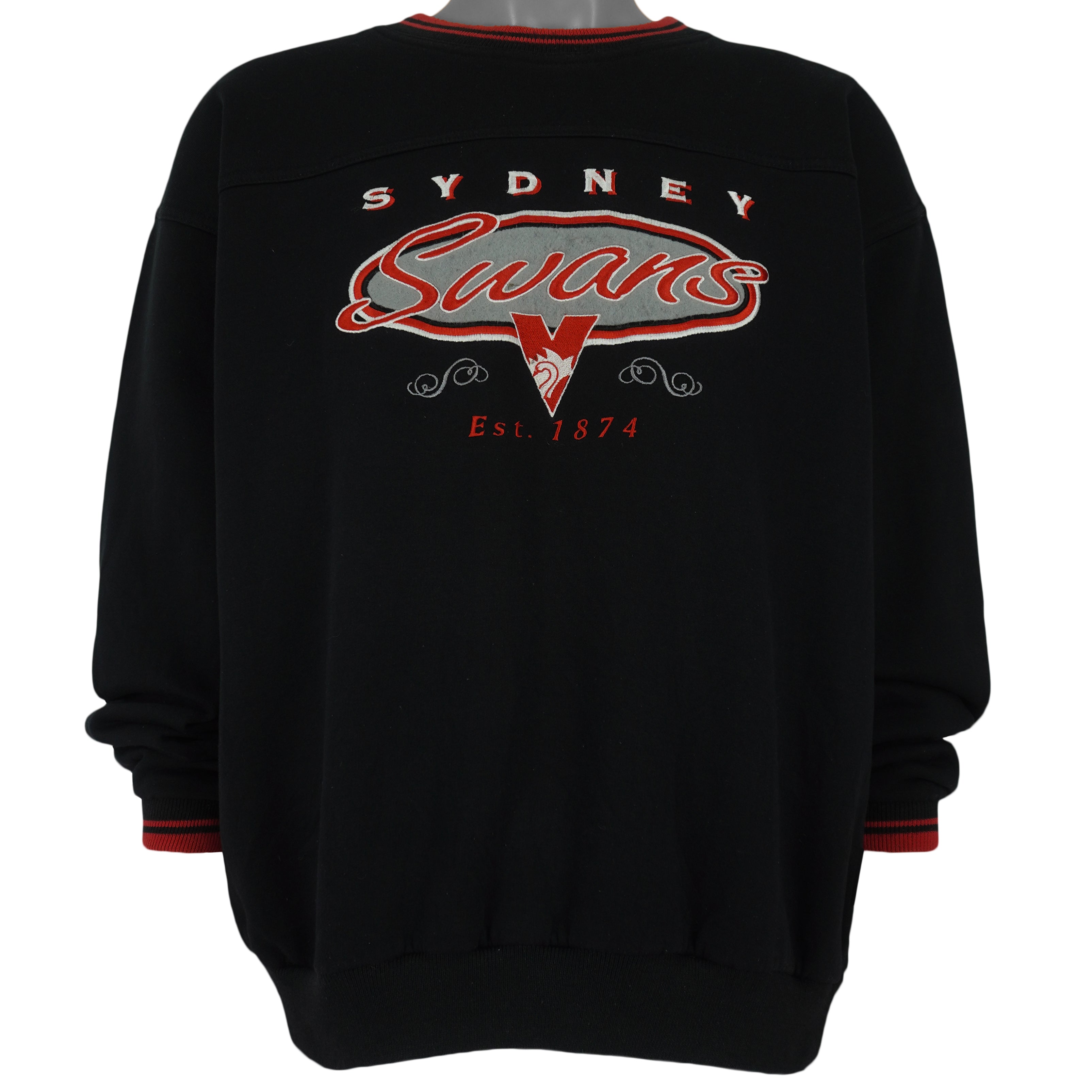 Vintage - Sydney Swans Embroidered Crew Neck Sweatshirt 1990s X-Large Vintage Retro Football