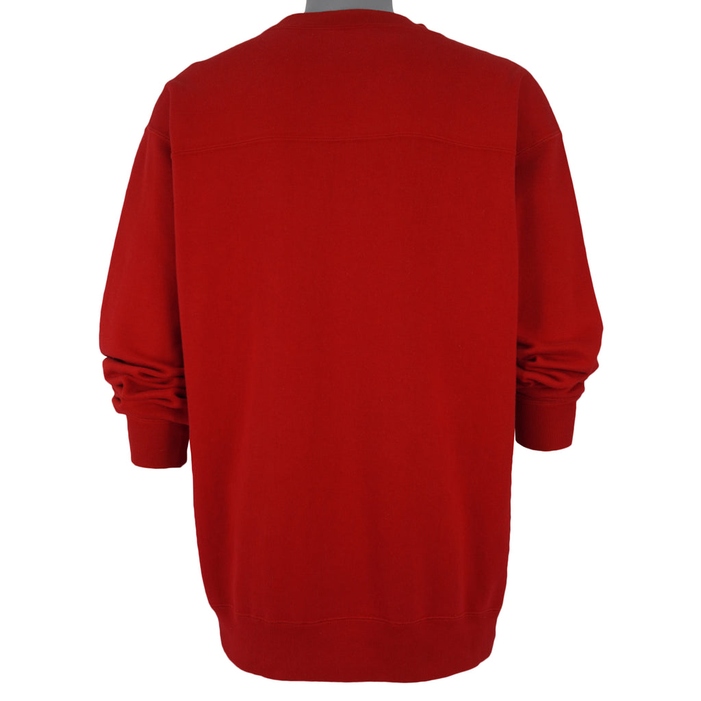 Budweiser (Chase) - Red Dale Earnhardt Jr. Crew Neck Sweatshirt 1990s Large Vintage Retro