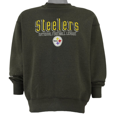 NFL - Pittsburgh Steelers Embroidered Sweatshirt 1990s Large