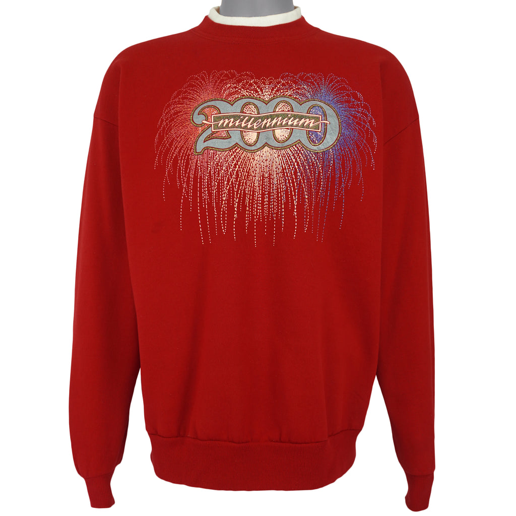 Vintage (Morning Sun) - Millennium Crew Neck Sweatshirt 2000 X-Large Vintage Retro